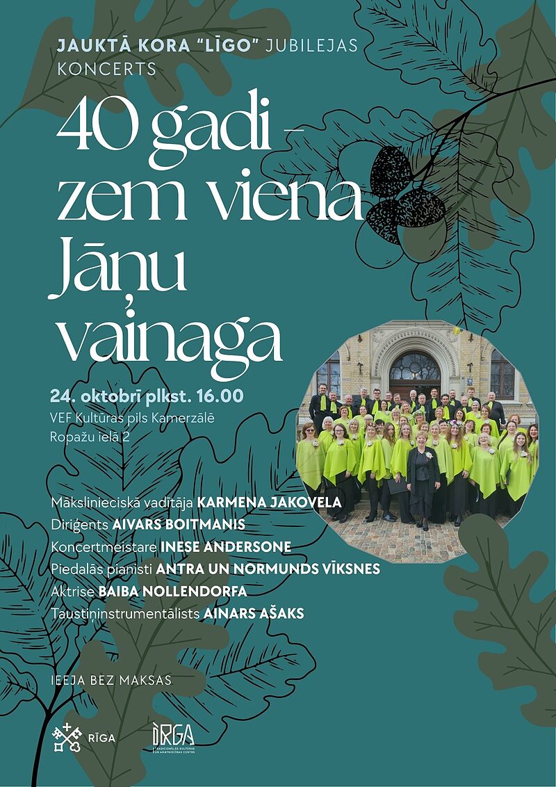 Jauktais koris “Līgo” ielūdz uz 40 gadu jubilejas koncertu “40 gadi – zem viena Jāņu vainaga”